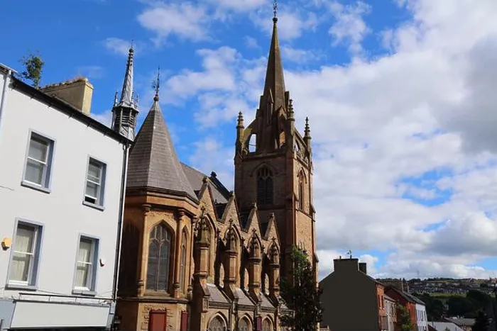 Framed Print : Street view of Carlisle Road Methodist Church. Derry (Londonderry) town in Northern Ireland Framed Print : Street view of Carlisle Road Methodist Church. Derry (Londonderry) town in Northern Ireland