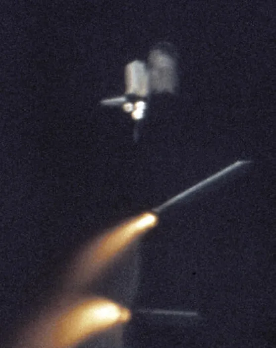 Framed Print : STS-1 The Shuttle's Solid Rocket Boosters break away from Columbia's External Tank Framed Print : STS-1 The Shuttle's Solid Rocket Boosters break away from Columbia's External Tank