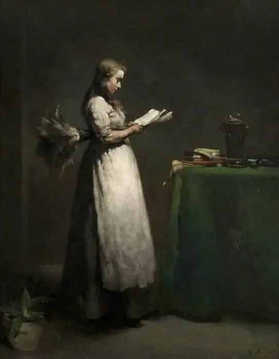 Framed Print : The Studious Servant 1871 by Theodule Ribot Framed Print : The Studious Servant 1871 by Theodule Ribot
