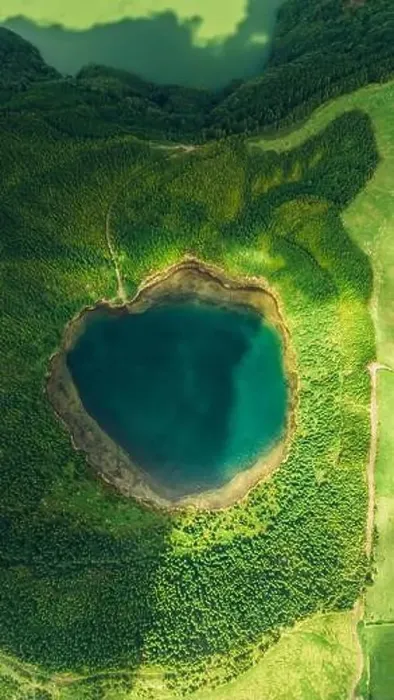 Framed Print : Stunning aerial shot that captures the vibrant emerald green surroundings and serene volcanic crater lake in the Azores Framed Print : Stunning aerial shot that captures the vibrant emerald green surroundings and serene volcanic crater lake in the Azores
