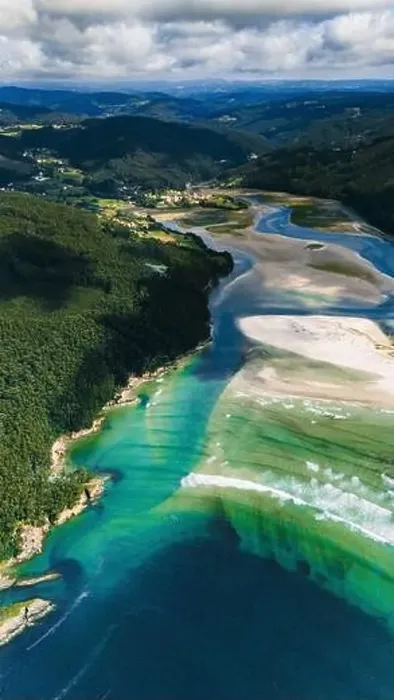 Framed Print : Stunning drone photograph of Galicia's coastline Framed Print : Stunning drone photograph of Galicia's coastline