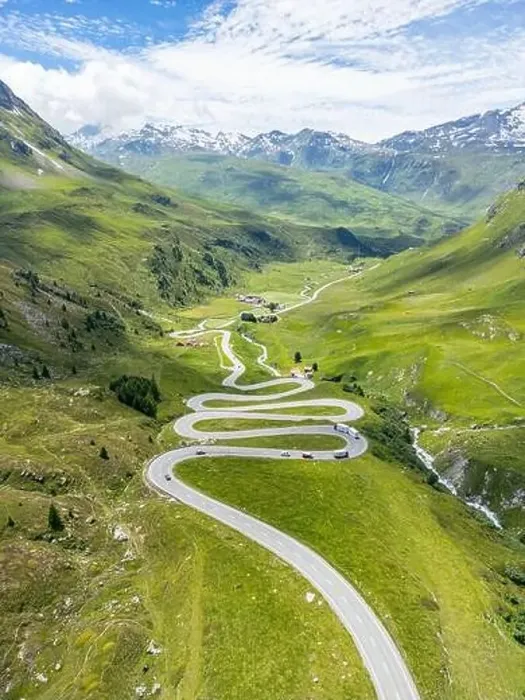 Framed Print : The stunning hairpin bend section of the Julier Pass in Switzerland from a drone Framed Print : The stunning hairpin bend section of the Julier Pass in Switzerland from a drone