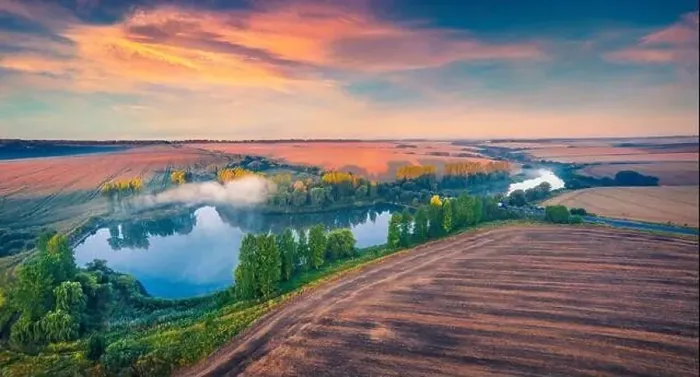Framed Print : Stunning summer sunrise on Ternopil outskirts with two lakes and asphalt road on the midle Framed Print : Stunning summer sunrise on Ternopil outskirts with two lakes and asphalt road on the midle