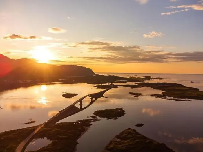 Framed Print : Stunning summer sunset view of Lofoten