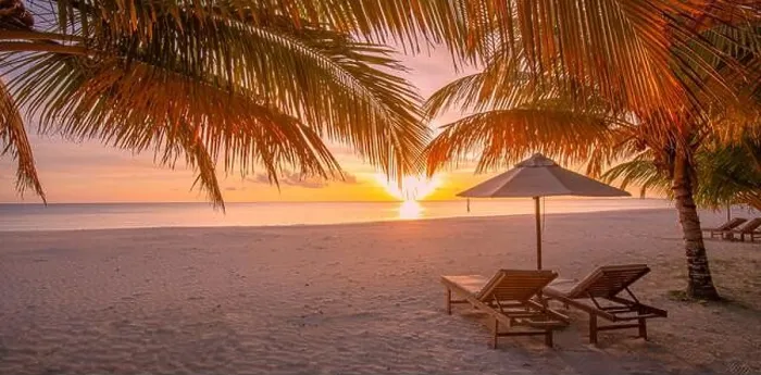 Framed Print : Stunning sunset beach scene. Chairs on the sandy beach near the sea. Summer holiday and vacation concept tourism. Inspirational tropical landscape Framed Print : Stunning sunset beach scene. Chairs on the sandy beach near the sea. Summer holiday and vacation concept tourism. Inspirational tropical landscape