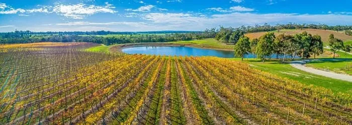 Framed Print : Stunning winery and pond in autumn. Mornington Peninsula, Australia Framed Print : Stunning winery and pond in autumn. Mornington Peninsula, Australia