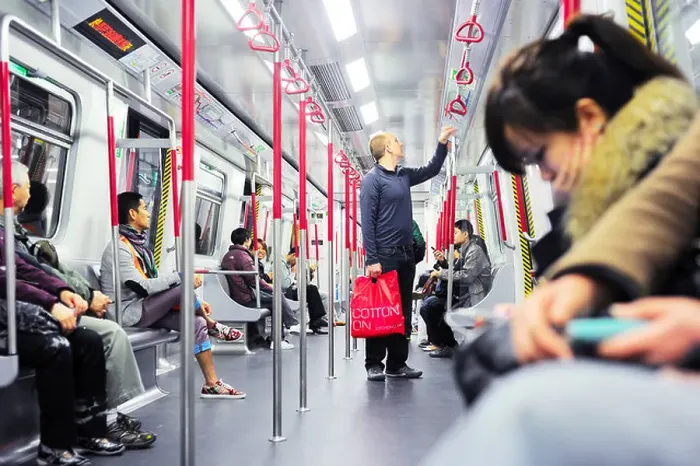Framed Print : Subway train in Hong Kong Framed Print : Subway train in Hong Kong