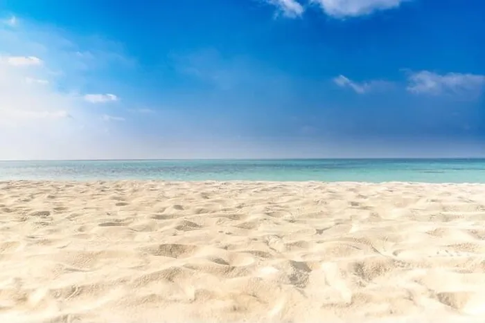 Framed Print : Summer beach background. Sand and sea and sky. Empty tropical beach background. Horizon with sky and white sand Framed Print : Summer beach background. Sand and sea and sky. Empty tropical beach background. Horizon with sky and white sand