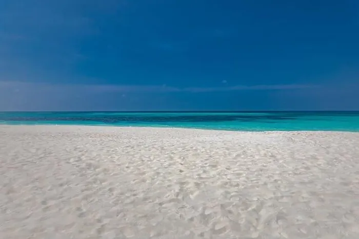 Framed Print : Summer beach background. Sand and sea and sky. Empty tropical beach background. Horizon with sky and white sand Framed Print : Summer beach background. Sand and sea and sky. Empty tropical beach background. Horizon with sky and white sand