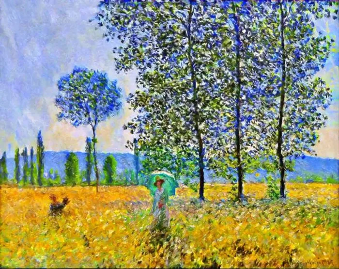 Framed Print : Sunlight effect under the poplars, 1887 (painting) by Artist Monet, Claude (1840-1926) French Framed Print : Sunlight effect under the poplars, 1887 (painting) by Artist Monet, Claude (1840-1926) French