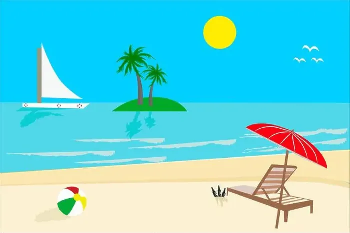 Framed Print : Sunny Day, Beach Framed Print : Sunny Day, Beach