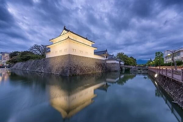 Sunpu Castle, Shizuoka, Japan at twilight