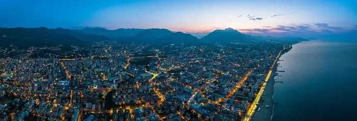 Framed Print : Sunrise over Alanya Beach from a drone, Turkish Riviera on Mediterranean Coast, Antalya, Turkey Framed Print : Sunrise over Alanya Beach from a drone, Turkish Riviera on Mediterranean Coast, Antalya, Turkey