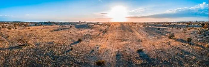 Framed Print : Sunrise over Australian desert - wide aerial panoramic landscape Framed Print : Sunrise over Australian desert - wide aerial panoramic landscape
