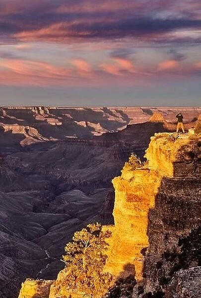 Sunrise from Cape Royal on Grand Canyon National Park's North Rim, Arizona USA