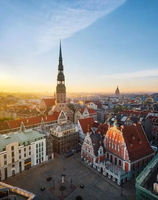 Framed Print : Sunrise over central Riga, Latvia, taken in May 2019 Framed Print : Sunrise over central Riga, Latvia, taken in May 2019