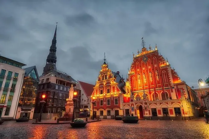 Framed Print : Sunrise over central Riga, Latvia, taken in May 2019 Framed Print : Sunrise over central Riga, Latvia, taken in May 2019