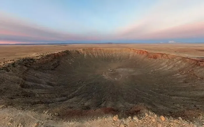 Framed Print : Sunrise at Meteor Crater Arizona by Drone Framed Print : Sunrise at Meteor Crater Arizona by Drone