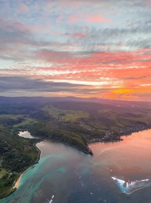 Framed Print : Sunrise over the ocean along south coast, aerial view by drone, Baie Du Cap, Mauritius, Indian Ocean, Africa Framed Print : Sunrise over the ocean along south coast, aerial view by drone, Baie Du Cap, Mauritius, Indian Ocean, Africa