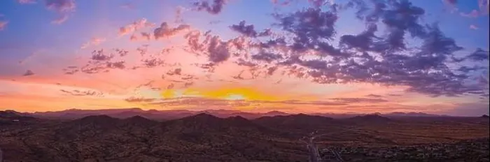Framed Print : Sunrise panorama over the sonoran desert of Arizona with layers of mountains shot at altitude by a drone Framed Print : Sunrise panorama over the sonoran desert of Arizona with layers of mountains shot at altitude by a drone