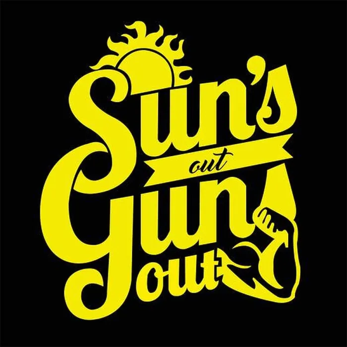 Framed Print : Suns out Guns out a beautiful illustration for t-shirt printing and more Framed Print : Suns out Guns out a beautiful illustration for t-shirt printing and more