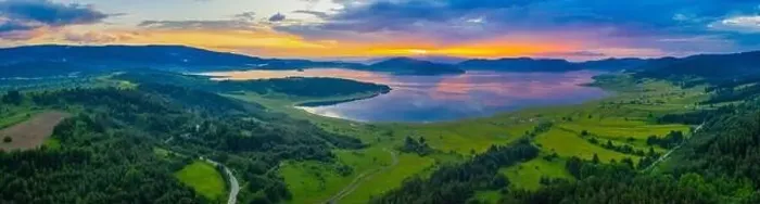 Framed Print : Sunset aerial view of Batak reservoir in Bulgaria Framed Print : Sunset aerial view of Batak reservoir in Bulgaria
