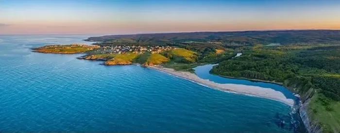 Framed Print : Sunset aerial view of Veleka beach in Bulgaria Framed Print : Sunset aerial view of Veleka beach in Bulgaria