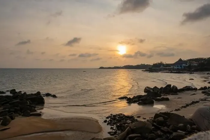 Framed Print : Sunset on the beach of Vung Tau city, Vietnam Framed Print : Sunset on the beach of Vung Tau city, Vietnam