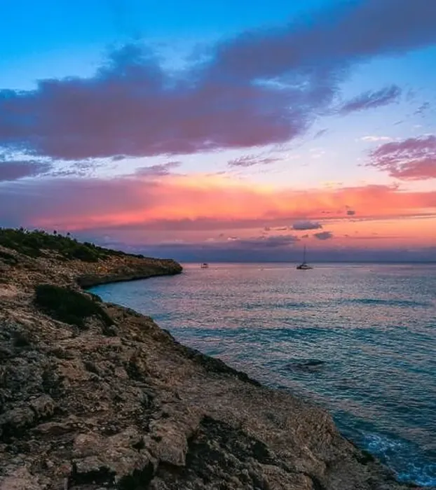 Framed Print : Sunset over Cala Mendia, Porto Cristo, Majorca, Spain, Europe Framed Print : Sunset over Cala Mendia, Porto Cristo, Majorca, Spain, Europe