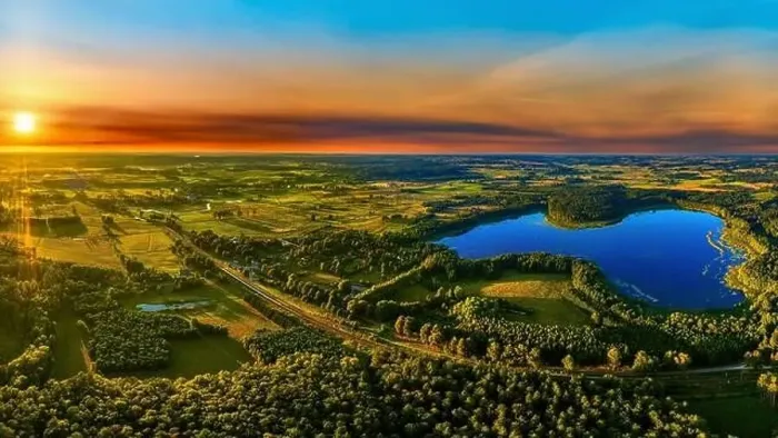 Framed Print : Sunset in Masuria in north-eastern Poland Framed Print : Sunset in Masuria in north-eastern Poland