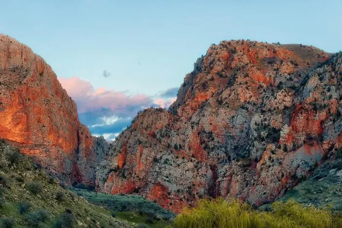 Framed Print : Sunset over Orange Cliffs taken in April 2019rn taken in hdr Framed Print : Sunset over Orange Cliffs taken in April 2019rn taken in hdr