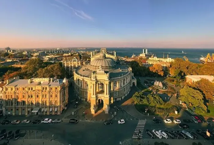 Framed Print : Sunset panorama the National Opera and Ballet Theatre in Odessa Ukraine with city and port background Framed Print : Sunset panorama the National Opera and Ballet Theatre in Odessa Ukraine with city and port background