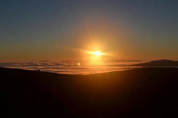 Framed Print : Sunset over the Shropshire Hills. View from the Long Mynd, with clouds in the valley, England, UK Framed Print : Sunset over the Shropshire Hills. View from the Long Mynd, with clouds in the valley, England, UK