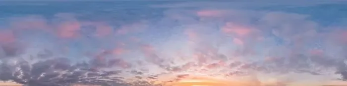 Framed Print : Sunset sky panorama with bright glowing pink Cumulus clouds Framed Print : Sunset sky panorama with bright glowing pink Cumulus clouds