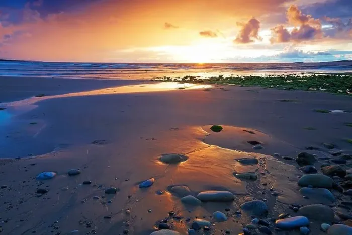 Framed Print : sunset at Strandhill Beach Co Sligo Ireland Framed Print : sunset at Strandhill Beach Co Sligo Ireland