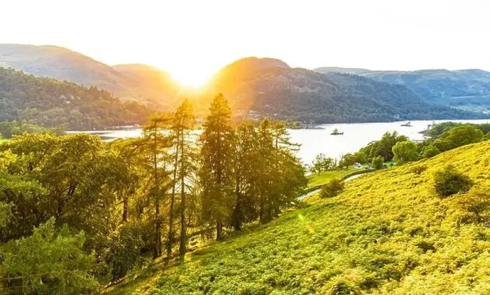 Framed Print : Sunset over Ullswater lake in Lake District, a region and national park in Cumbria in northwest England Framed Print : Sunset over Ullswater lake in Lake District, a region and national park in Cumbria in northwest England