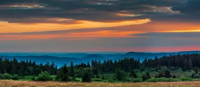 Framed Print : Sunset over the Vosges. Panoramic view from drone, France Framed Print : Sunset over the Vosges. Panoramic view from drone, France