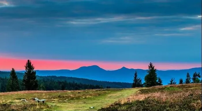 Framed Print : Sunset over the Vosges. Panoramic view from drone, France Framed Print : Sunset over the Vosges. Panoramic view from drone, France