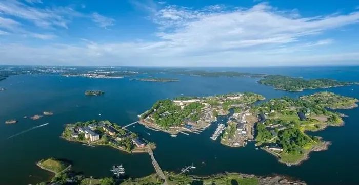 Framed Print : Suomenlinna Island in Helsinki, Finland. Drone Point of View Framed Print : Suomenlinna Island in Helsinki, Finland. Drone Point of View