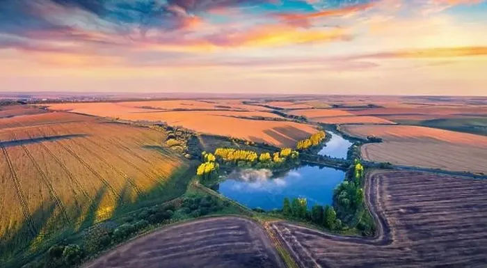 Framed Print : Superb summer sunrise on Ternopil outskirts with two lakes and asphalt road on the midle Framed Print : Superb summer sunrise on Ternopil outskirts with two lakes and asphalt road on the midle