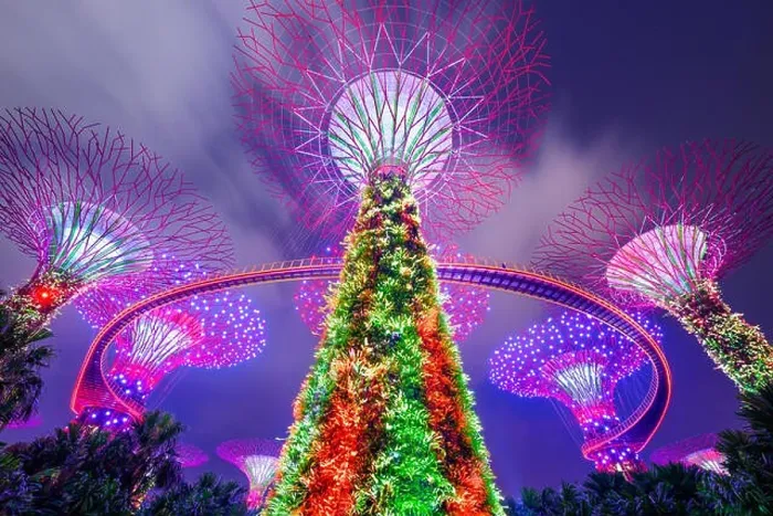 Framed Print : Supertrees at Gardens by the Bay in Singapore Framed Print : Supertrees at Gardens by the Bay in Singapore