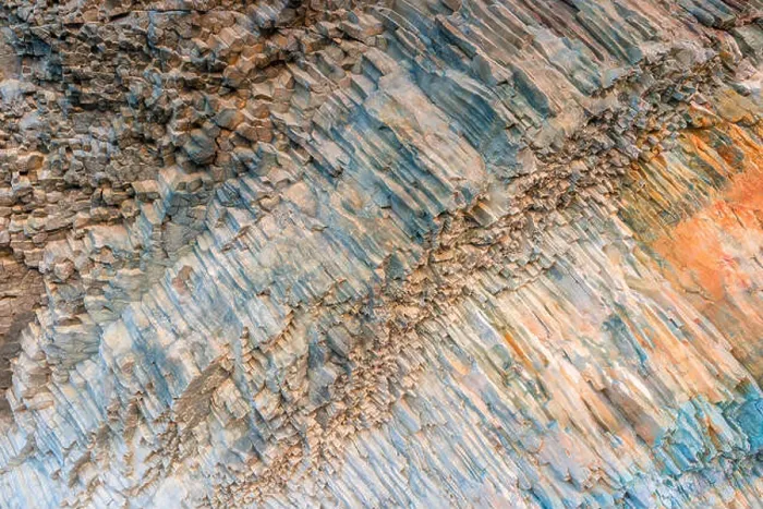 Framed Print : surface of rock rocks frozen lava in the form of hexagons close-up texture basalt Framed Print : surface of rock rocks frozen lava in the form of hexagons close-up texture basalt