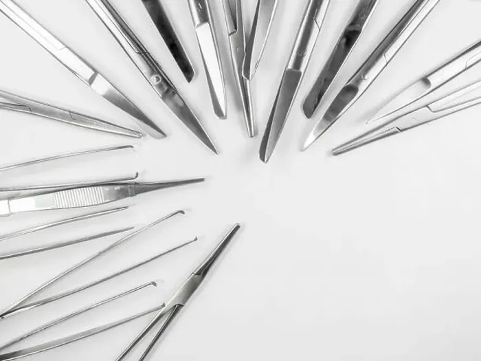 Framed Print : surgical instruments arranged in a pattern 2 Framed Print : surgical instruments arranged in a pattern 2