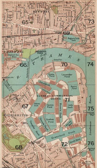 Framed Print : SURREY COMMERCIAL DOCKS. Stepney Shadwell Limehouse Rotherhithe London, 1927 map Framed Print : SURREY COMMERCIAL DOCKS. Stepney Shadwell Limehouse Rotherhithe London, 1927 map