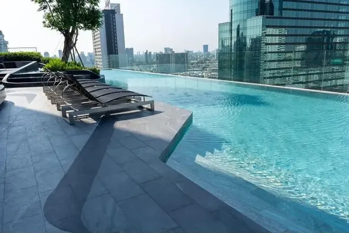 Framed Print : Swimming Pool on roof top of Condominium or Swimming of Hotel Coastline Framed Print : Swimming Pool on roof top of Condominium or Swimming of Hotel Coastline