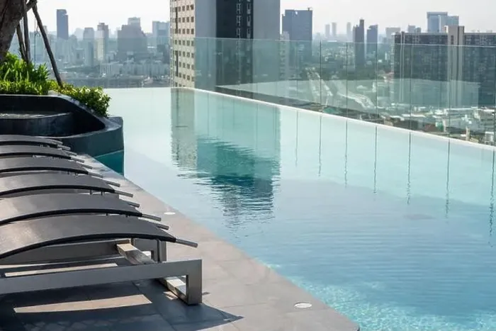 Framed Print : Swimming Pool on roof top of Condominium or Swimming of Hotel Coastline Framed Print : Swimming Pool on roof top of Condominium or Swimming of Hotel Coastline