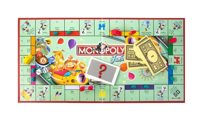 Framed Print : SWINDON, UK - JULY 31, 2017: Junior Monopoly Game an a white background Framed Print : SWINDON, UK - JULY 31, 2017: Junior Monopoly Game an a white background