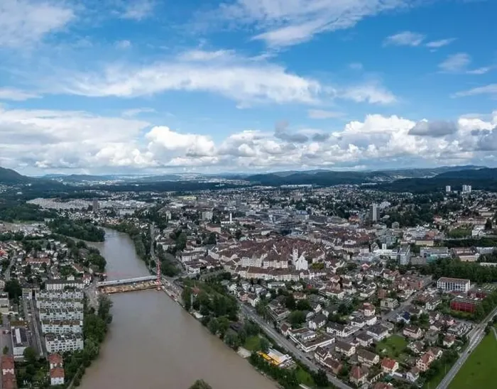 Framed Print : Switzerland Flood - Aarau Framed Print : Switzerland Flood - Aarau