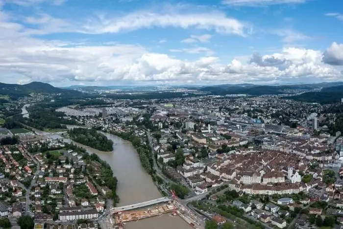 Framed Print : Switzerland Flood - Aarau Framed Print : Switzerland Flood - Aarau