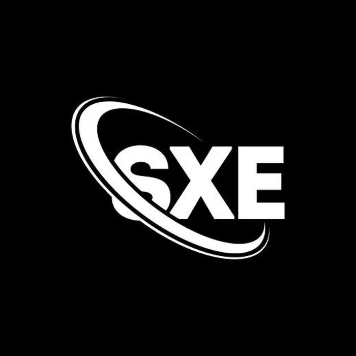 Framed Print : SXE logo. SXE letter. SXE letter logo design Framed Print : SXE logo. SXE letter. SXE letter logo design